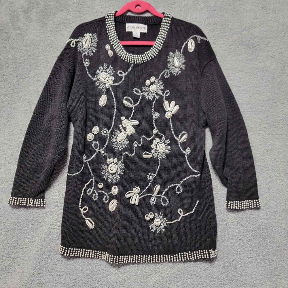 Victoria Harbour Size‎ Large Breaded Fall Holiday Christmas Vintage Sweater